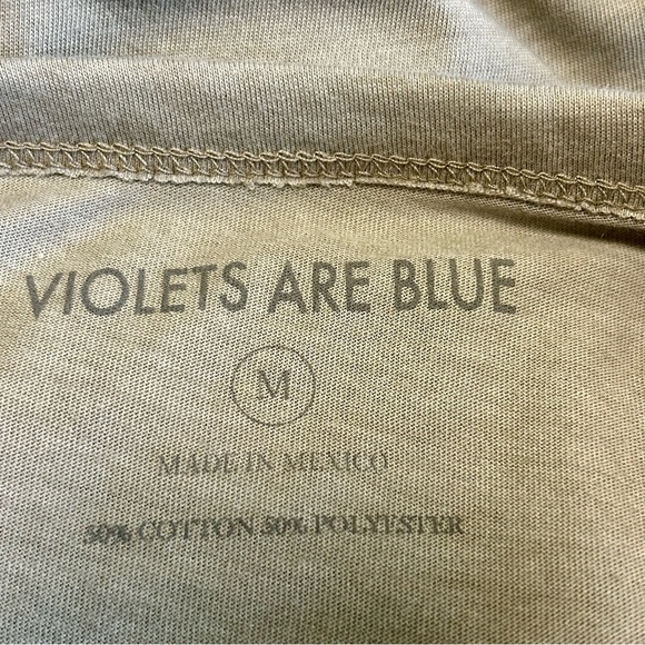 Violets Are Blue Wild & Free T Shirt Sz M Fringe Sleeves NWT Cow Head - Picture 6 of 6